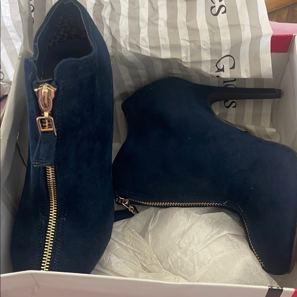 Stylish Navy Blue Ankle Boots